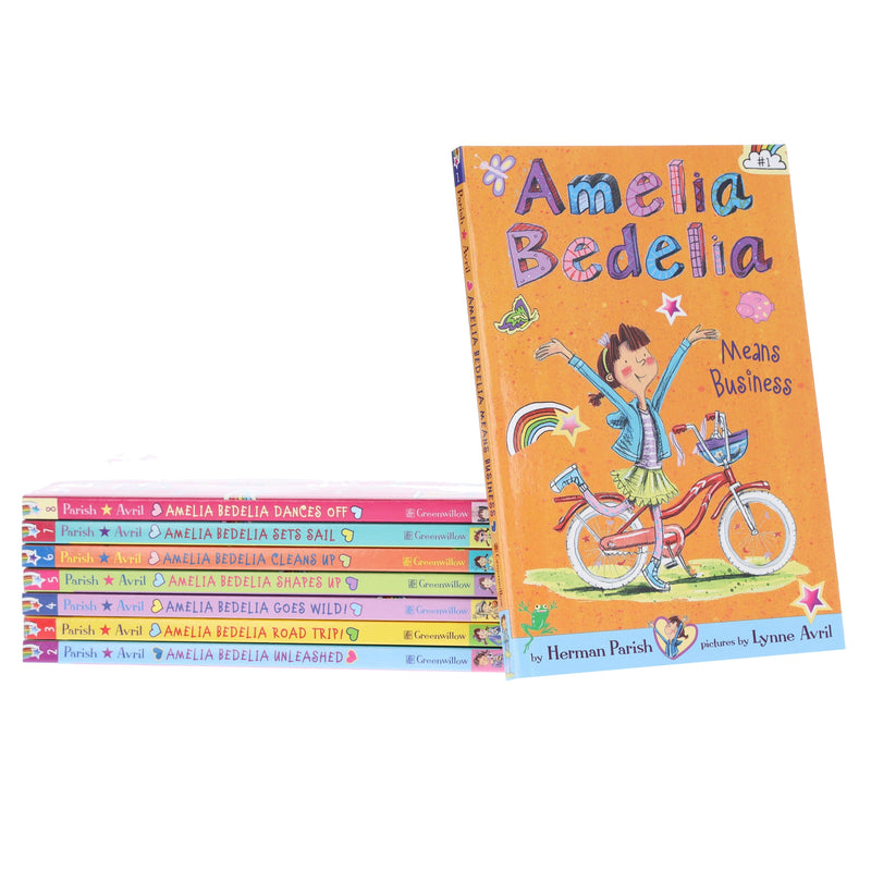 Amelia Bedelia Funny Chapter Books by Herman Parish Illustrated 8 Books Collection Box Set - Ages 6-10 - Paperback 5-7 HarperCollins Publishers