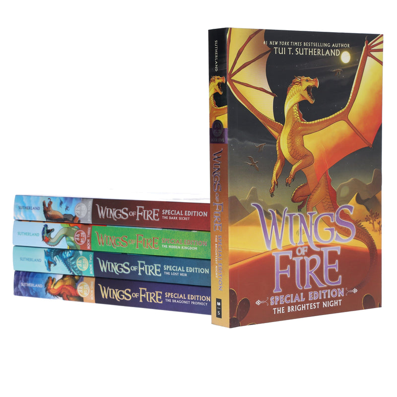 Wings of Fire by Tui T. Sutherland 5 Books Special Edition Box Set - Ages 9-14 - Paperback (Sprayed Edges) 9-14 Scholastic