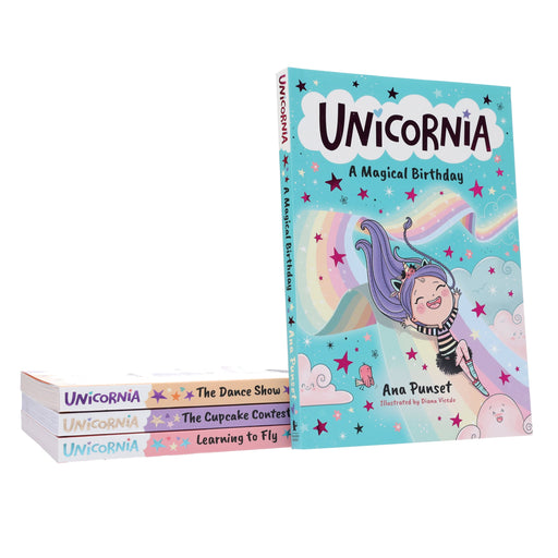 Unicornia Series: A Magical Unicorn School Fiction Story for Kids by Ana Punset Illustrated 4 Books Collection Set - Ages 5-10 - Paperback 5-7 Walker Books