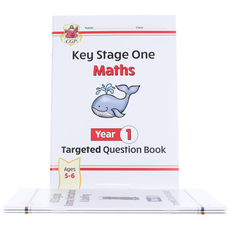 CGP KS1 (Year 1) Targeted Question and Practice 4 Books Collection Set - Ages 5-6 - Paperback 5-7 Coordination Group Publications Ltd (CGP)