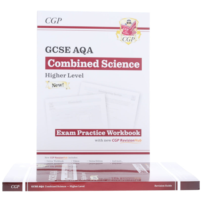 CGP GCSE AQA Combined Science Higher Level Revision Guide & Exam Practice Workbook 2 Books Set - Paperback Young Adult Coordination Group Publications Ltd (CGP)