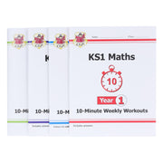 CGP KS1 (Year 1) 10-Minute Weekly Workouts Collection 4 Books Set - Ages 5-7 - Paperback 5-7 Coordination Group Publications Ltd (CGP)