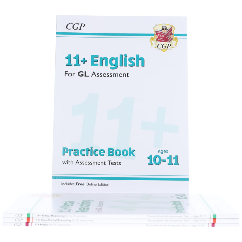 CGP 11+ Practice Book & Assessment Tests Bundle (for GL Assessment) 4 Books Set - Ages 10-11 - Paperback (Includes Free Online Edition) 9-14 Coordination Group Publications Ltd (CGP)