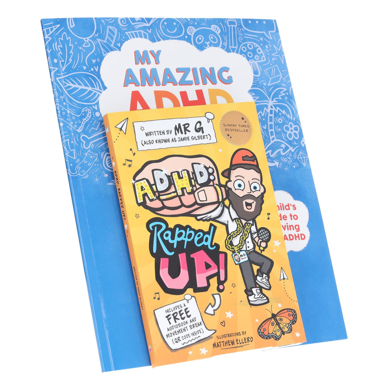My Amazing ADHD Brain & ADHD: Rapped Up! 2 Books Collection Set by Emily Snape & Jamie Gilbert - Ages 4+ - Paperback 5-7 Various