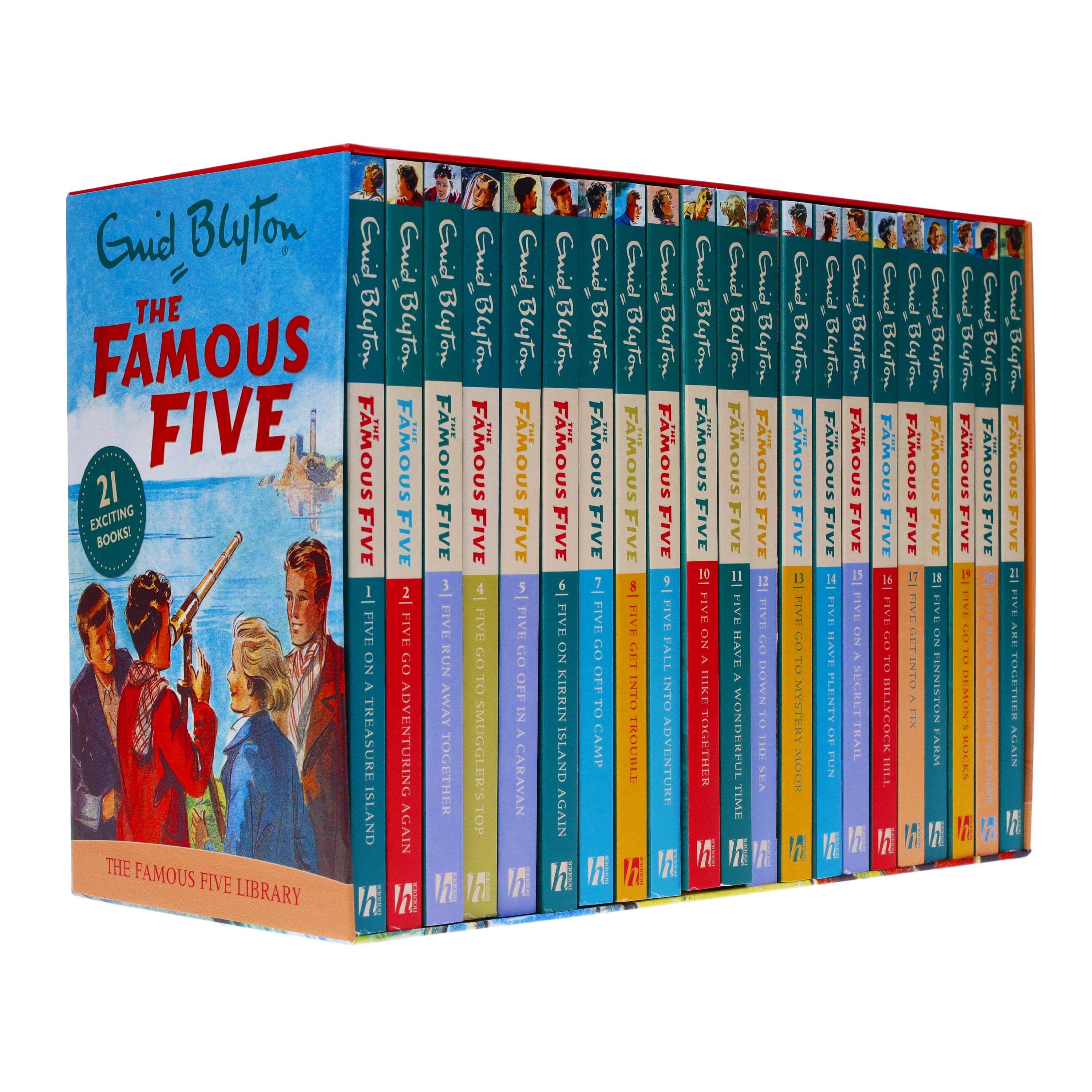 Famous Five 21 Books Box Set by Enid Blyton - Ages 9-14