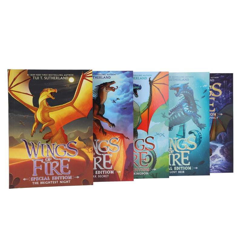 Wings of Fire by Tui T. Sutherland 5 Books Special Edition Box Set - Ages 9-14 - Paperback (Sprayed Edges) 9-14 Scholastic