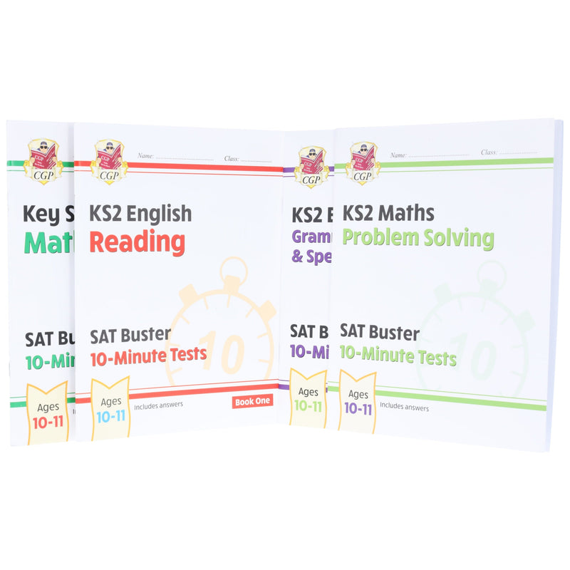 CGP KS2 SAT Buster 10-Minute Tests Collection 4 Books Set (for the 2027 tests) - Ages 10-11 - Paperback 9-14 Coordination Group Publications Ltd (CGP)