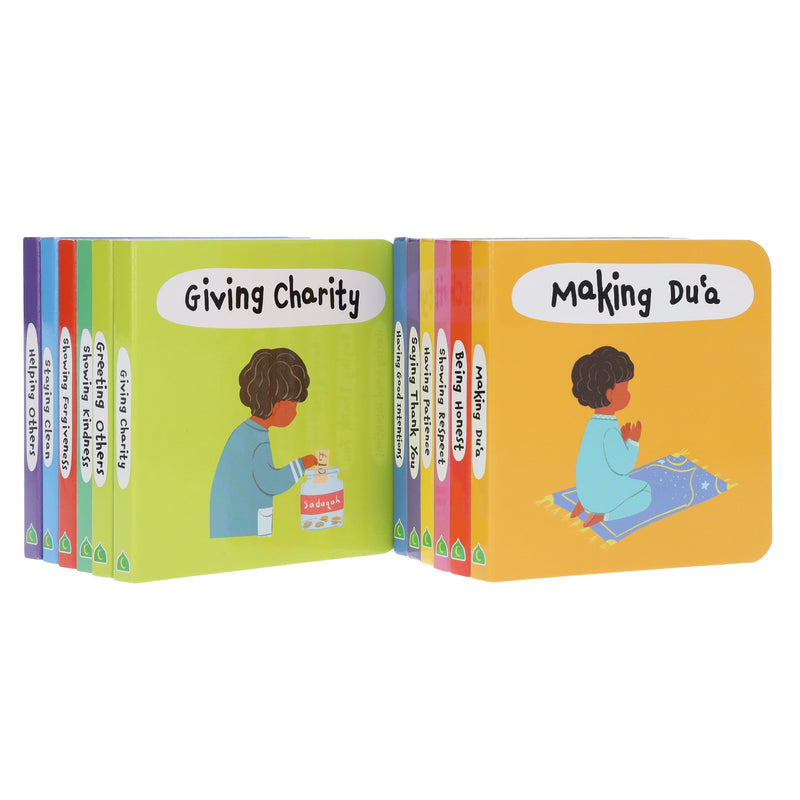 A Case of Akhlaaq - 12 Mini Islamic Books Box Set - Ages 0-5 - Board Book 0-5 Salaam Cherry