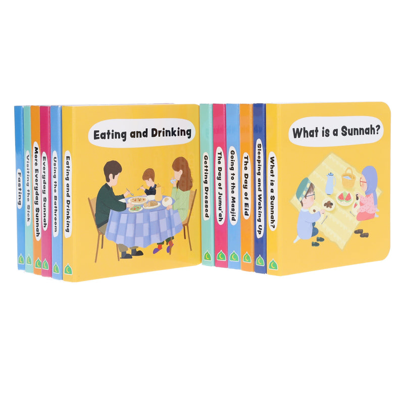 A Case of Sunnahs - 12 Mini Islamic Books Box Set - Ages 0-5 - Board Book 0-5 Salaam Cherry