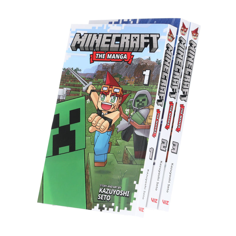 Minecraft: The Manga (Volume 1-3) by Kazuyoshi Seto 3 Books Collection Set - Ages 7-12 - Paperback Graphic Novels Viz Media, LLC