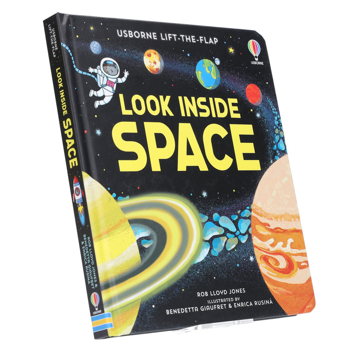 Usborne Lift-The-Flap Look Inside Space by Rob Lloyd Jones - Ages 5+ - Board Book 5-7 Usborne Publishing Ltd