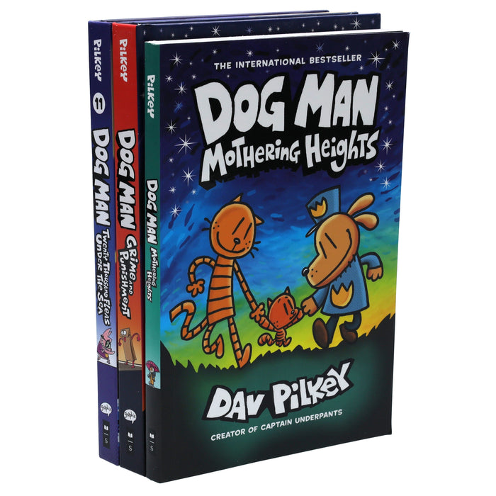 Dog Man Series By Dav Pilkey 3 Books Collection Set - Ages 6-12 - Hardback/Paperback 7-9 Scholastic
