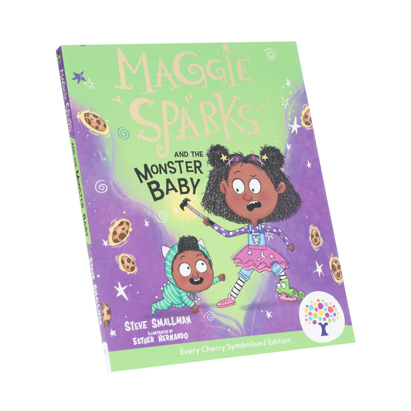 Maggie Sparks and the Monster Baby: Accessible Symbolised Edition by Steve Smallman - Ages 5-7 - Paperback (Includes Free Signing Video & Audiobook) 5-7 Every Cherry Publishing