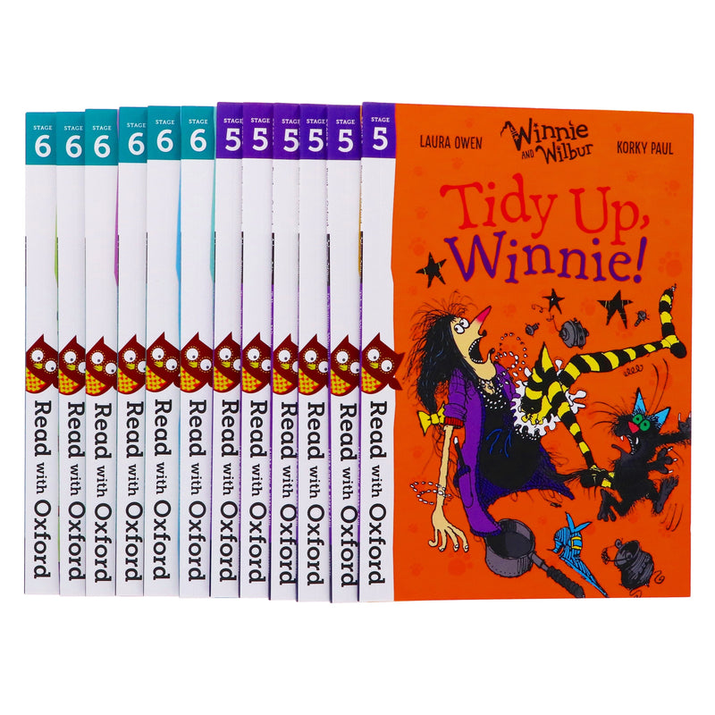 Read With Oxford: Winnie and Wilbur 12 Books Collection Set (Stage 5 & 6) By Laura Owen - Ages 5-6 - Paperback 5-7 Oxford University Press