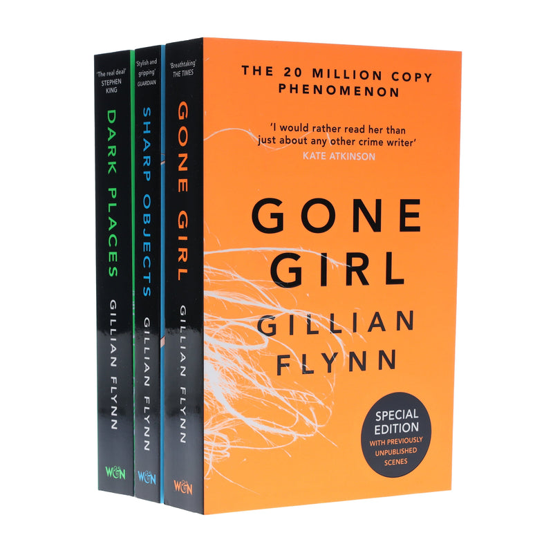 Gillian Flynn: Gone Girl, Sharp Objects & Dark Places 3 Books Collection Set - Fiction - Paperback Fiction W&N