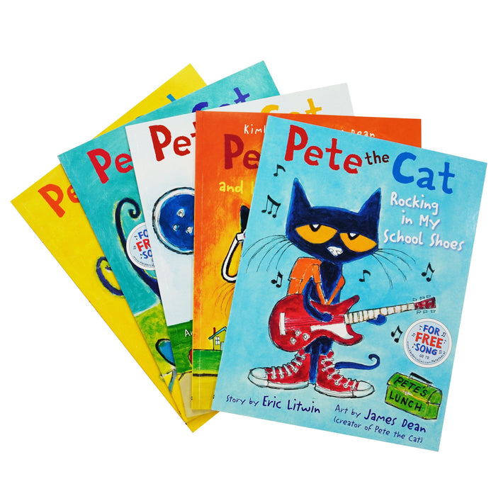 Pete the Cat Series By Eric Litwin, Kimberly Dean and James Dean 5 Books Collection Set - Ages 3-5 - Paperback 0-5 HarperCollins Publishers