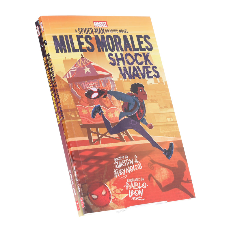 Miles Morales: A Spider-Man Graphic Novels by Justin A. Reynolds Illustrated 2 Books Collection Set - Ages 10+ - Paperback Graphic Novels Scholastic