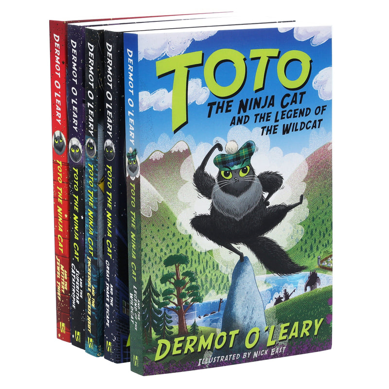 The Toto the Ninja Cat Series 5 Books Collection Set By Dermot O’Leary - Ages 6-10 - Paperback 7-9 Hodder & Stoughton