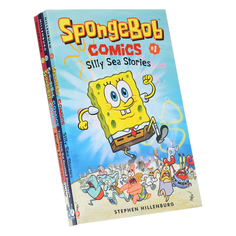 SpongeBob Comics by Stephen Hillenburg 3 Books Collection Set - Ages 8-12 - Paperback Graphic Novels Amulet Books