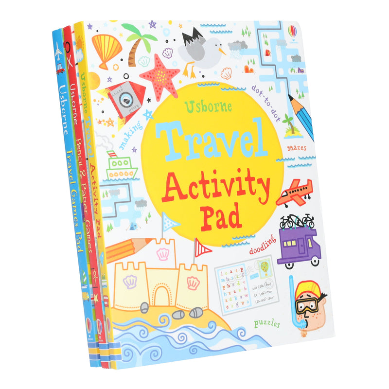 Usborne Travel Activity & Games Tear - Off Pads 3 Books Collection Set - Ages 4-9 - Paperback 5-7 Usborne Publishing Ltd