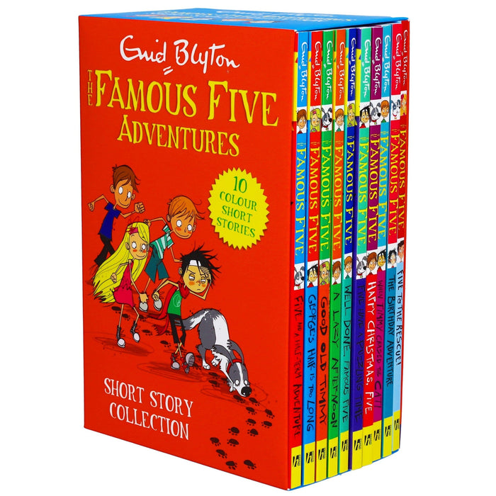 The Famous Five Adventures Short Story Collection By Enid Blyton 10 Colour Books Box Set - Ages 9-11 - Paperback 9-14 Hodder