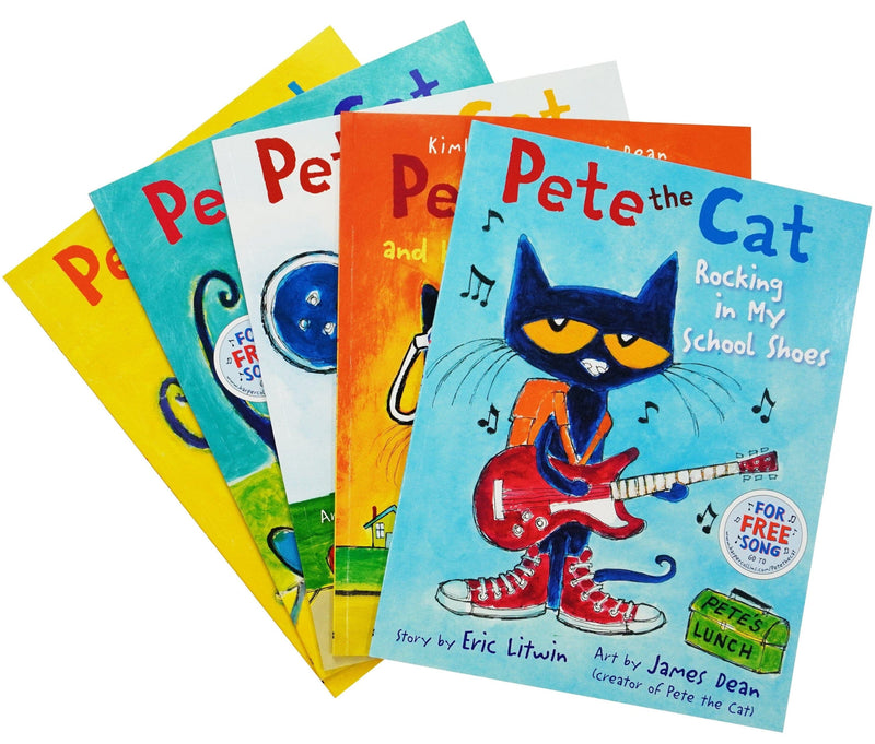 Pete the Cat Series By Eric Litwin, Kimberly Dean and James Dean 5 Books Collection Set - Ages 3-5 - Paperback 0-5 HarperCollins Publishers