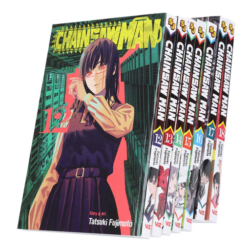 Chainsaw Man Volume 12-18 by Tatsuki Fujimoto: 7 Books Collection Set - Manga - Paperback Graphic Novels Viz Media, Subs. of Shogakukan Inc