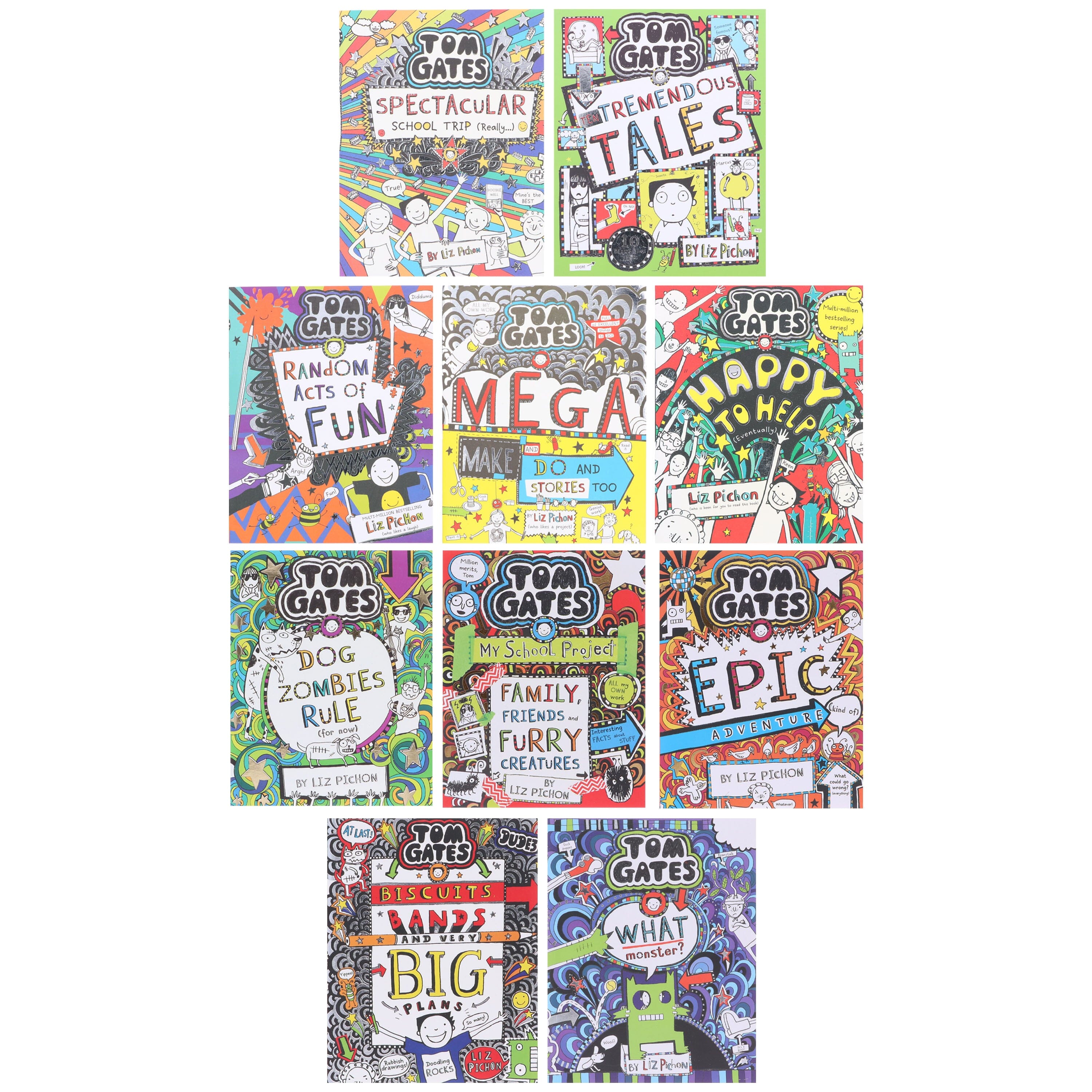 Tom Gates Books 11-20 by Liz Pichon: 10 Books Collection Set