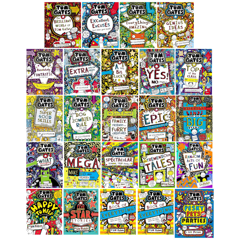 Tom Gates by Liz Pichon: Books 1-24 Collection Set - Age 7-14 - Paperback/Hardback 7-9 Scholastic