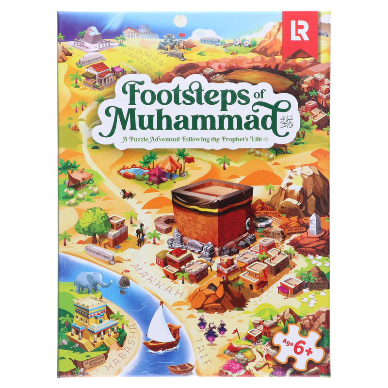 Footsteps of Muhammad SAW: A Puzzle Adventure Following the Prophet's Life SAW: by Zaheer Khatri - Ages 6+ 5-7 Learning Roots