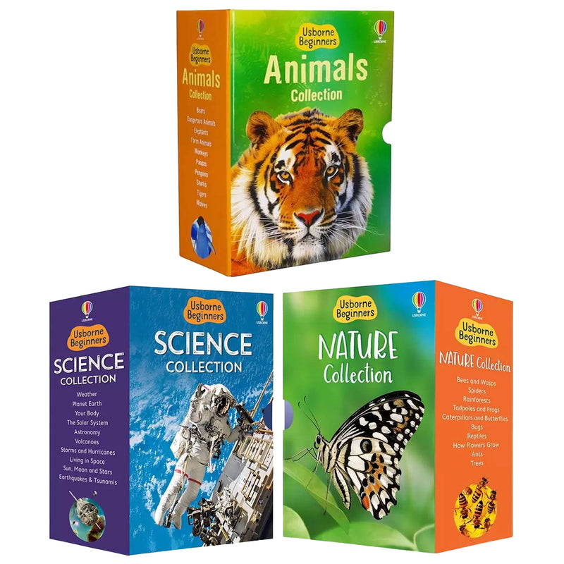 Usborne Beginners Series 30 Books Collection Box Set (Nature, Science & Animals) - Ages 4-10 - Hardback 7-9 Usborne Publishing Ltd