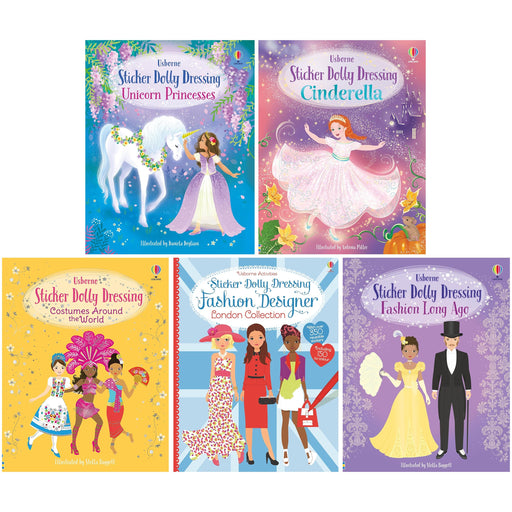 Usborne: Sticker Dolly Dressing Collection Illustrated 5 Books Set - Ages 5-8 - Paperback 5-7 Usborne Publishing Ltd