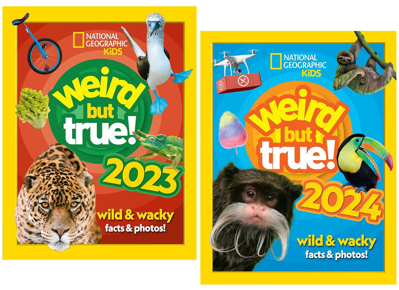 Weird but true! 2023 & 2024: wild and wacky, facts and photos! by National Geographic Kids 2 Books Collection Set - Ages 7-10 - Hardback 7-9 HarperCollins Publishers