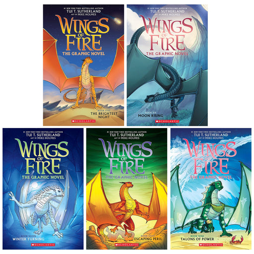 Wings of Fire Graphix Series (Book 5-9) By Tui T. Sutherland: Graphic Novels 5 Books Collection Set - Ages 8-12 - Paperback Graphic Novels Scholastic