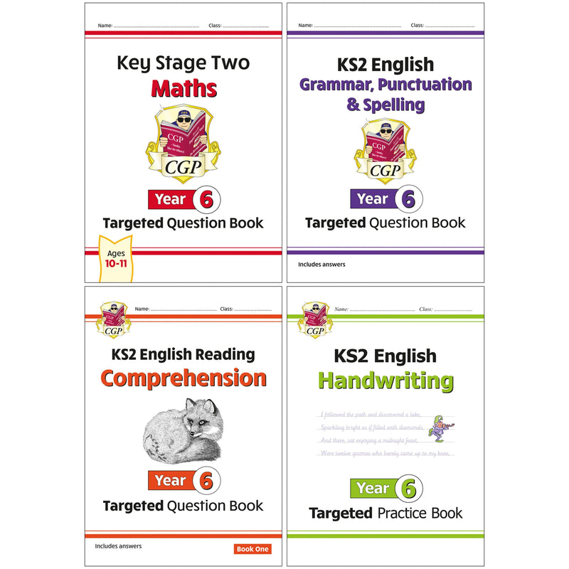 CGP KS2 Year 6 Targeted Question Bundle 6 Books Collection Set - Ages 10-11 - Paperback 9-14 Coordination Group Publications Ltd (CGP)