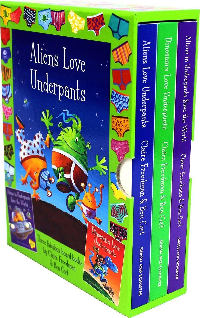Aliens & Dinosaur Love Underpants 3 Books Box Set 0-5 Simon & Schuster