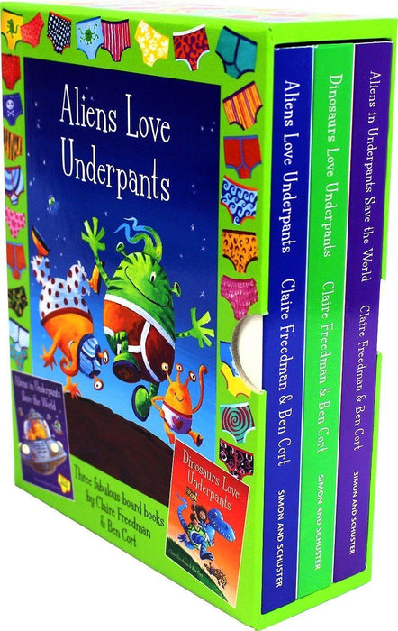 Aliens & Dinosaur Love Underpants 3 Books Box Set 0-5 Simon & Schuster