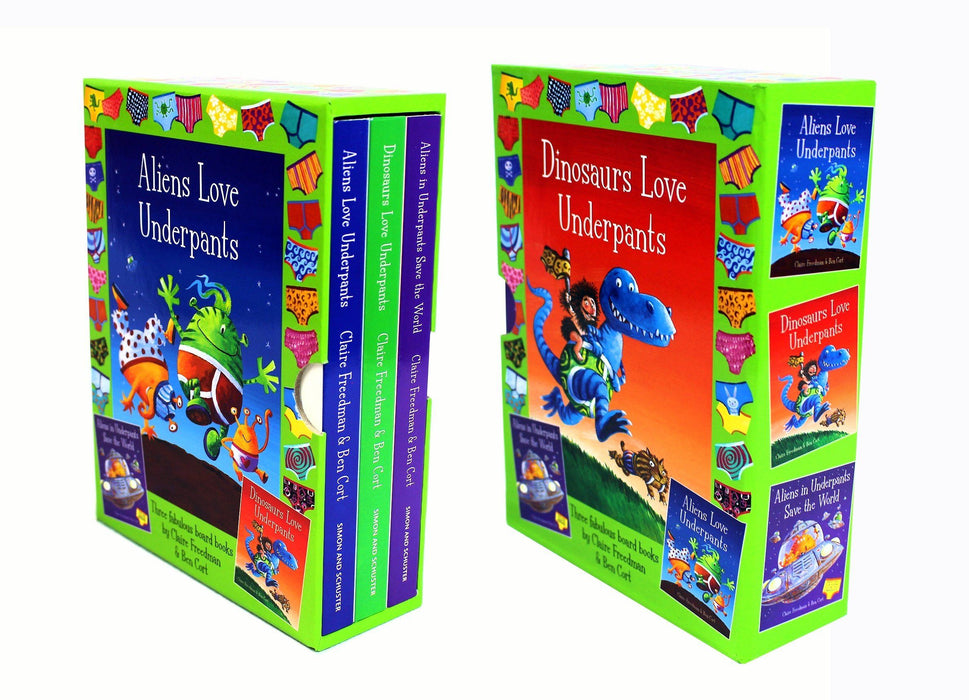 Aliens & Dinosaur Love Underpants 3 Books Box Set 0-5 Simon & Schuster