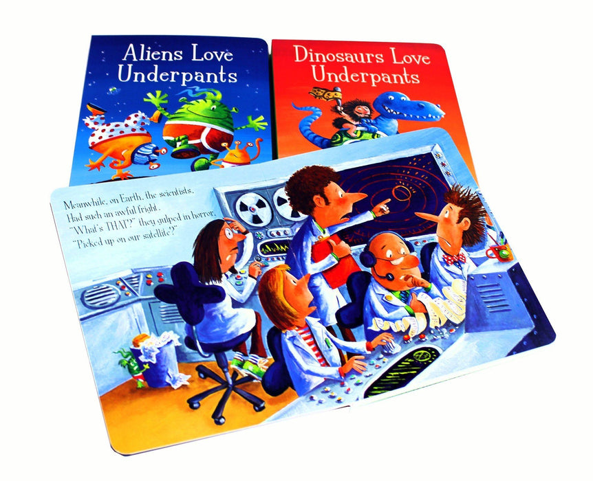 Aliens & Dinosaur Love Underpants 3 Books Box Set 0-5 Simon & Schuster
