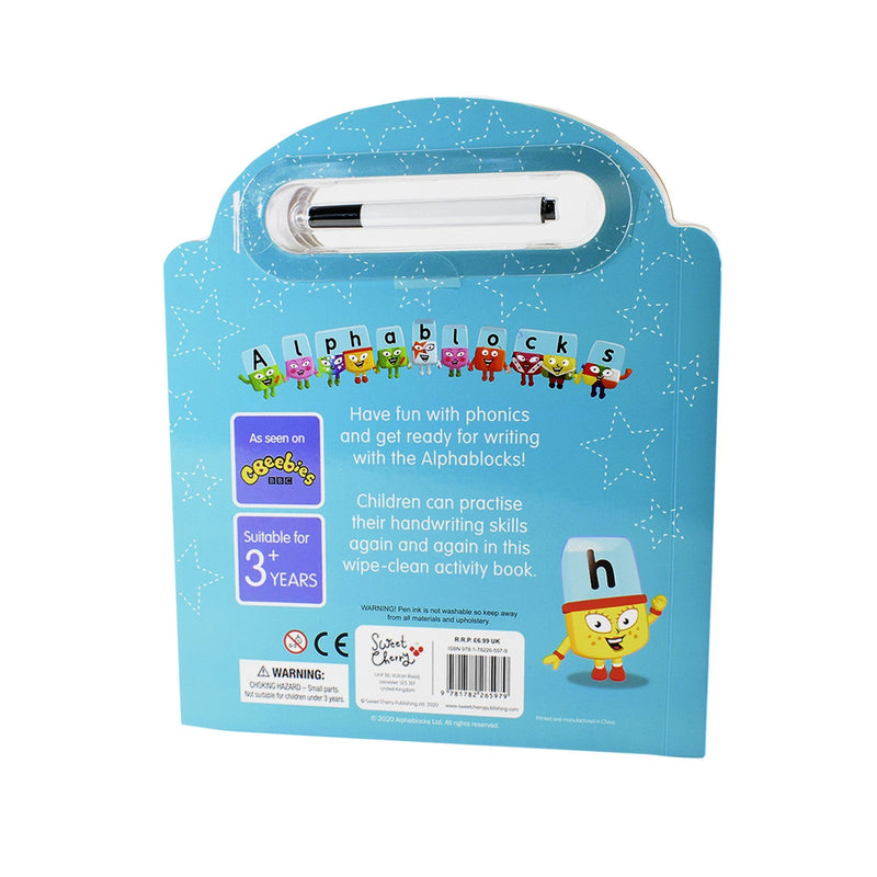 Alphablocks official Wipe Clean ABC - Pen Included Board book - Age 0-5 0-5 Sweet Cherry Publishing