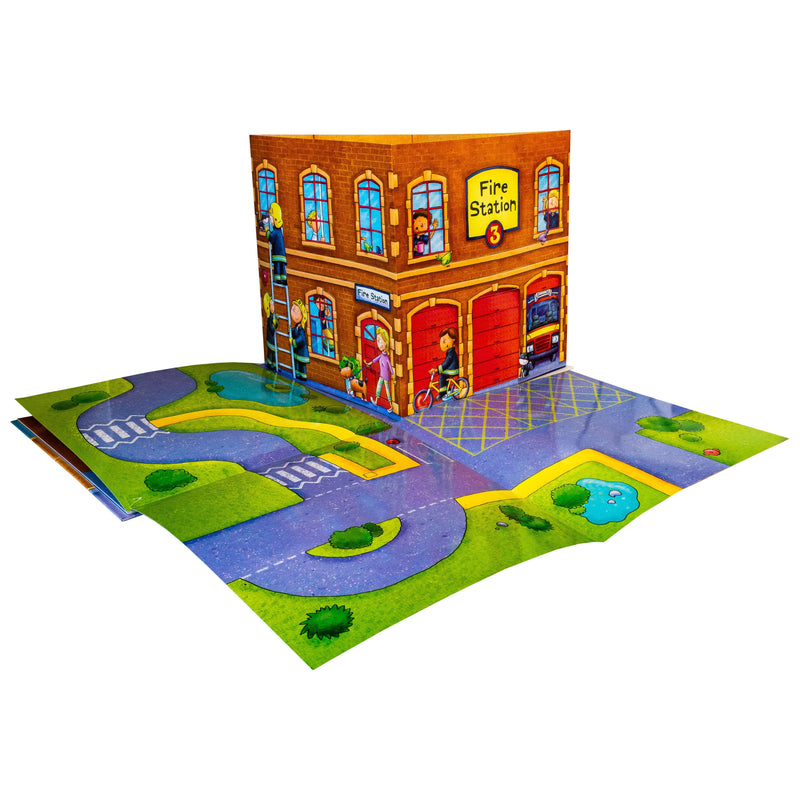 Convertible Playbook Fire Station - Ages 0-5 - Hardback - Claire Philip 0-5 Miles Kelly Publishing