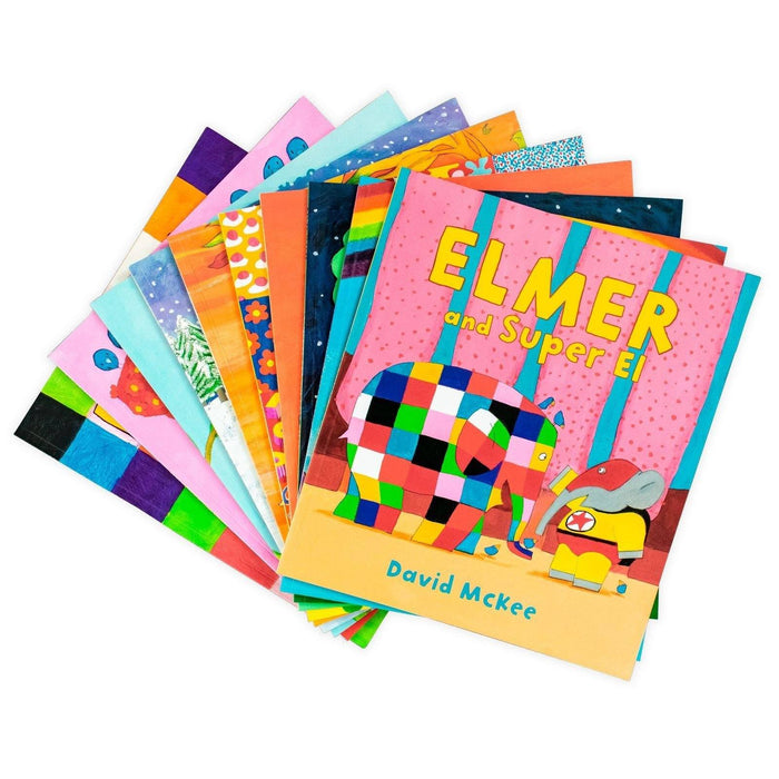 Elmer 10 Book Collection in a Bag - Ages 0-5 - Paperback - David McKee 0-5 Anderson Press