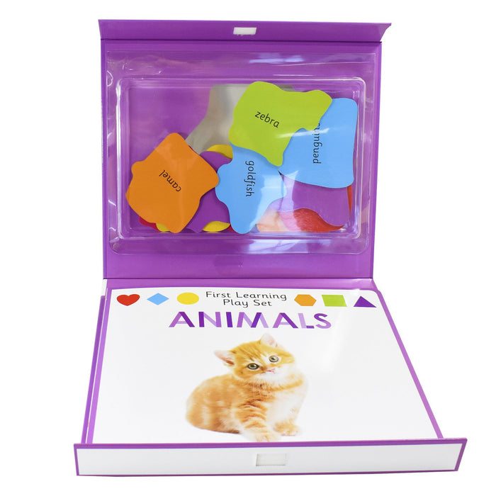 First Learning Animals Play Set - Ages 0-5 - Board Book - Priddy Books 0-5 Priddy Books