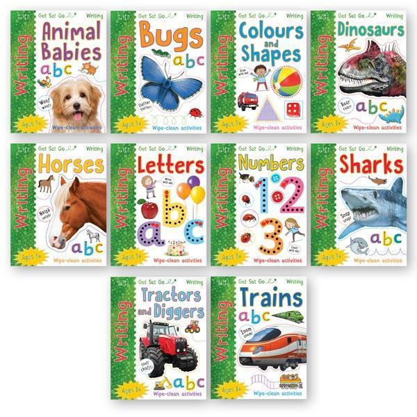 Get Set Go Writing 10 Book Set - Ages 0-5 - Paperback - Susan Purcell 0-5 Miles Kelly Publishing