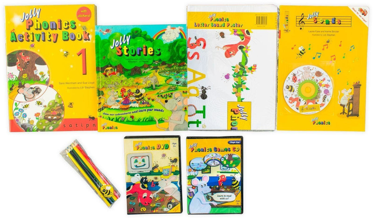 My Jolly Phonics Home Kit Activity Books, DVD, CD Set - Ages 0-5 - CD and Books - Sue Lloyd 0-5 Jolly Learning