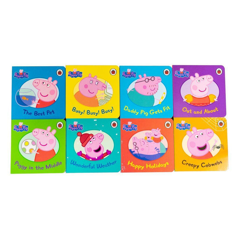 Peppa Pig Childrens Picture Flat 8 Board Books Collection 0-5 Ladybird