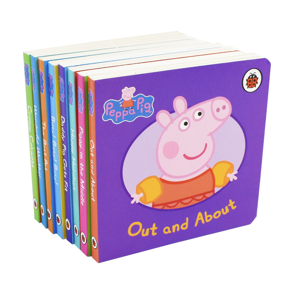 Peppa Pig Picture Flat 8 Books Neville Ashley & Mark Baker Ages 0 5 Board Books