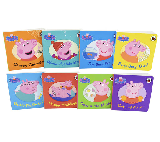 Peppa Pig Childrens Picture Flat 8 Board Books Collection 0-5 Ladybird