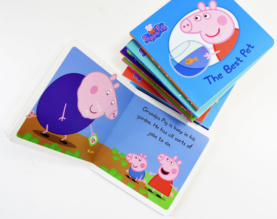 Peppa Pig Childrens Picture Flat 8 Board Books Collection 0-5 Ladybird