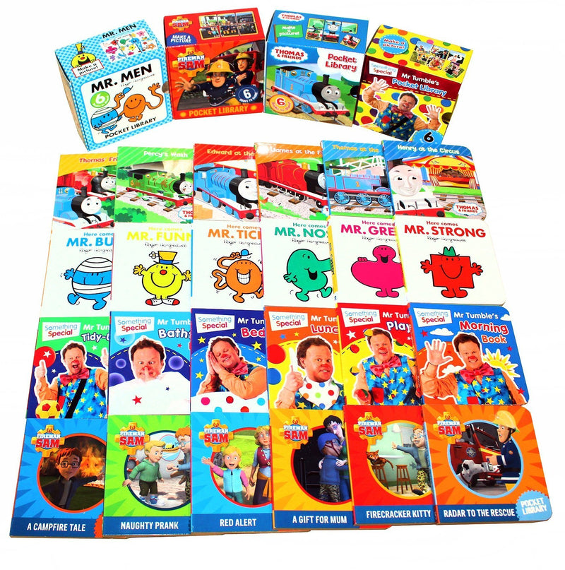 Pocket Library 24 Board Books Collection for Boys 0-5 Egmont